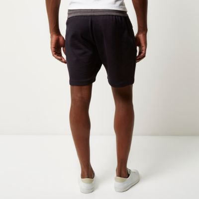 Navy jogger shorts